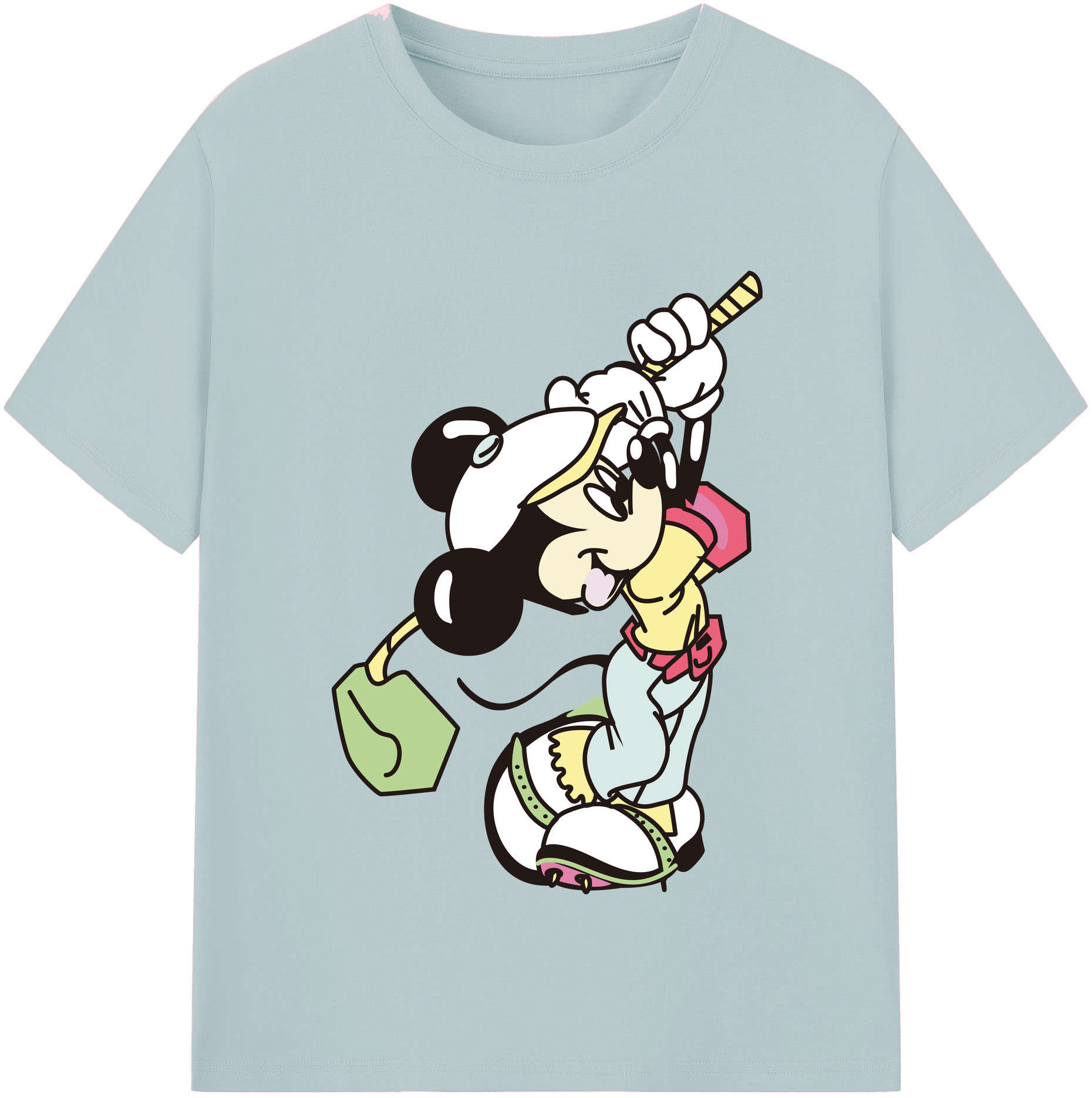 （画像用） ミッキーマウス Mickey Mouse 綿100％半袖Tシャツ（フロントプリント）